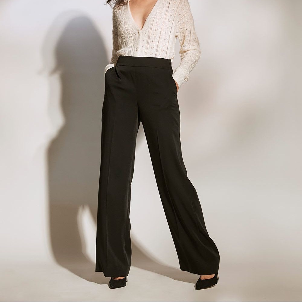 Wide leg work pants satin RW&CO